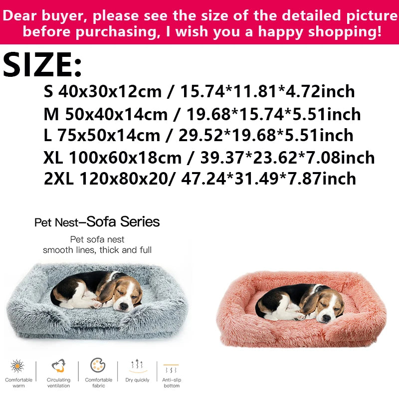 Jiangsu Orthopedic Dog Bed for Large Dogs With Plush Cover