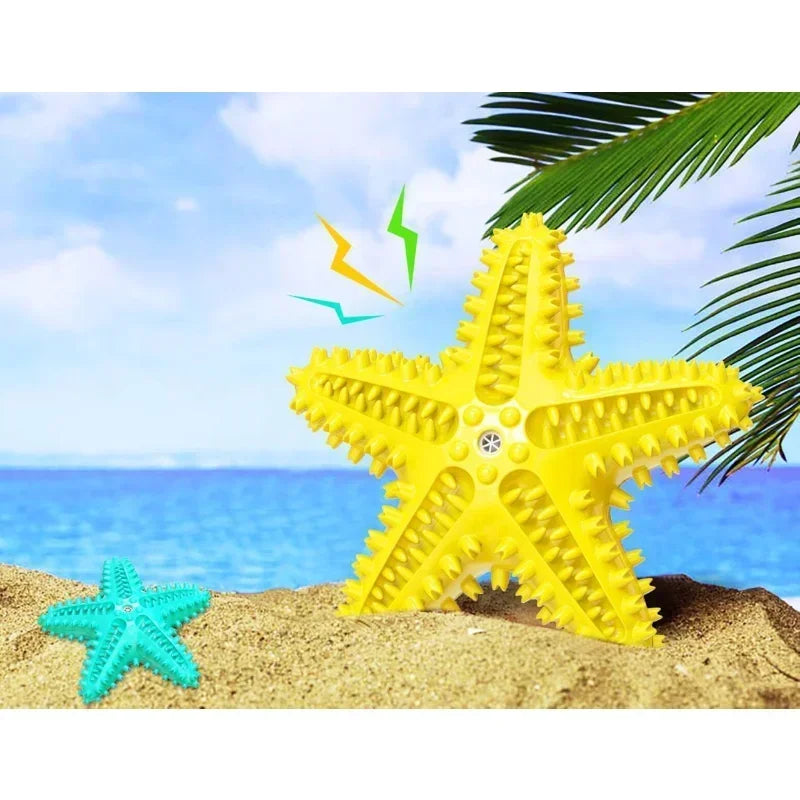 Vocal Starfish Interactive Dog Rubber Ball Dental Toy