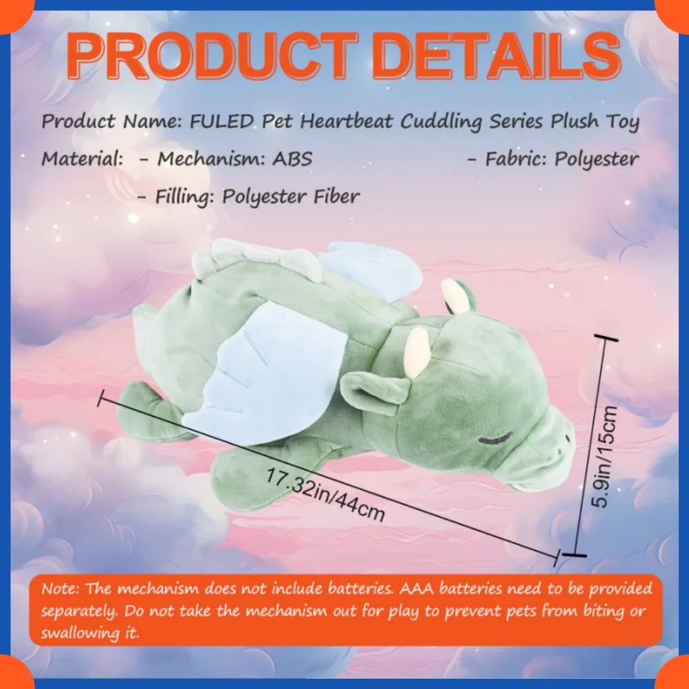 Fuled Christmas Puppy Heartbeat Plush Toys For Dog Training