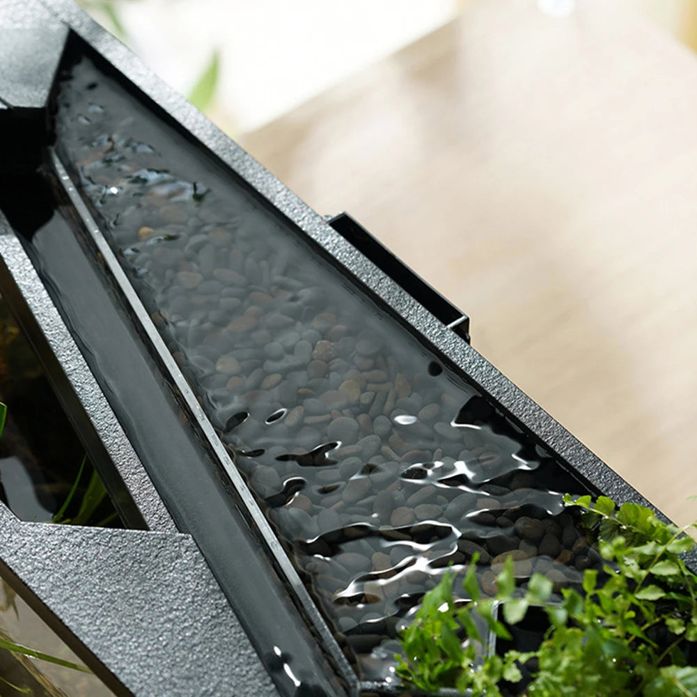 Aquarium Tank With Build-in Light, Water Pump, Clear Cover, Ecological Cycle System, Acrylic Rectangular Fish Tank