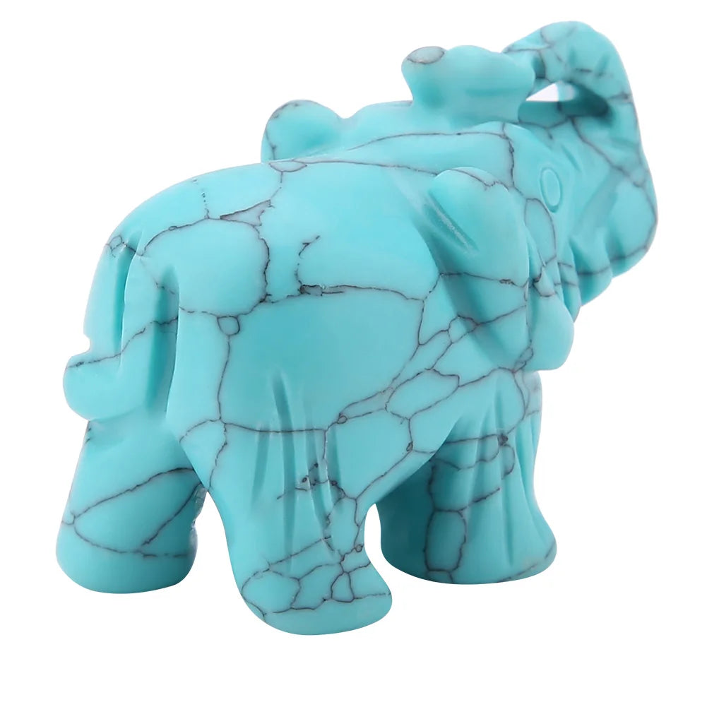Natural Stone Elephant Figurine For Elegant Home Decor