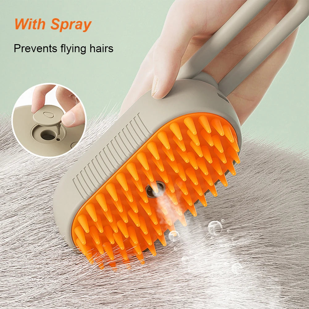 VKTECH USB Rechargeable Cat And Dog Grooming Brush Spray