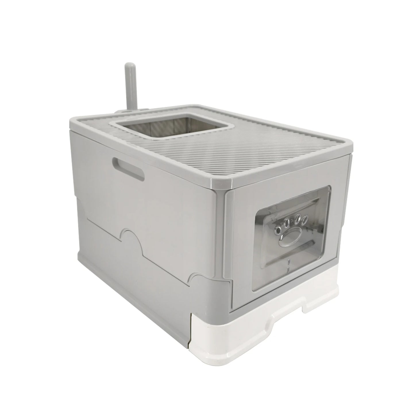 Bingopaw Cat Litter Box with Lid Enclosed Potty Large Top Entry Anti Splashing Toilet Easy to Clean with Litter Scoop