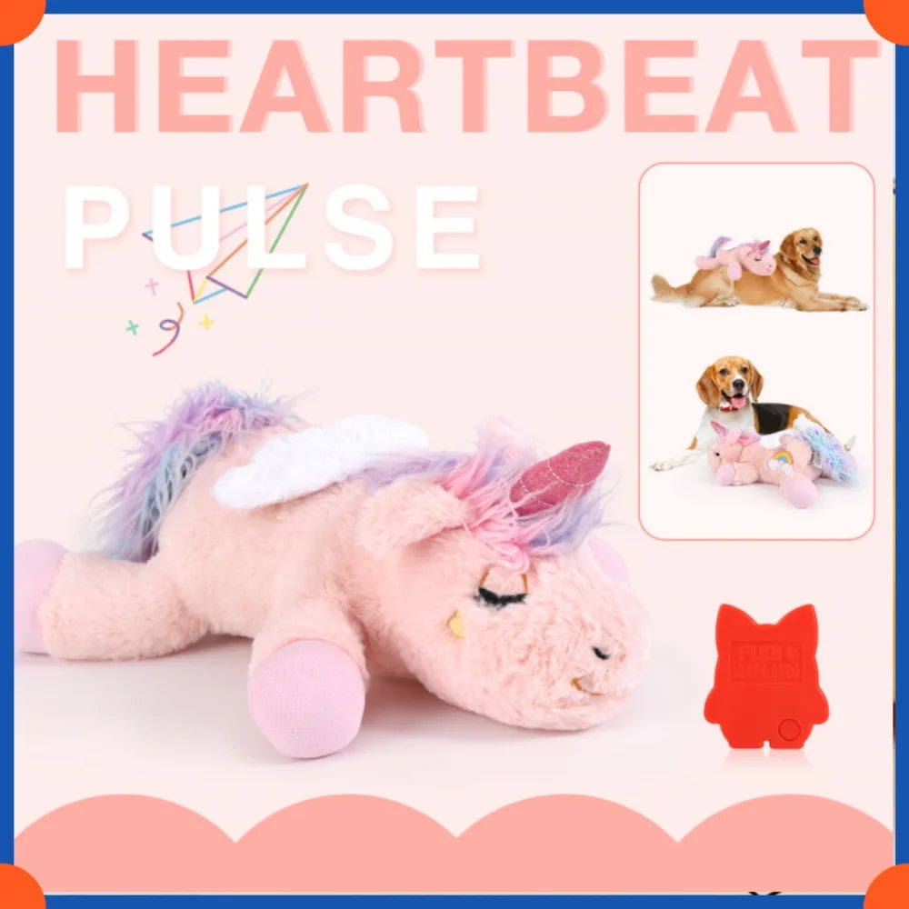 Fuled Christmas Puppy Heartbeat Plush Toys For Dog Training