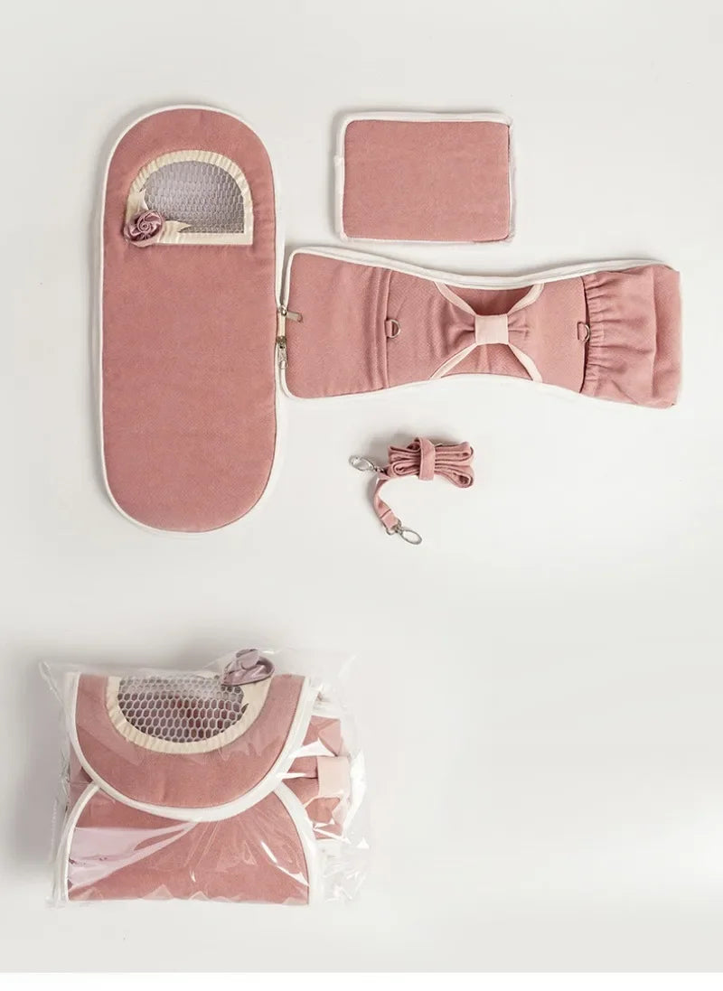 Pet Travel Pet Backpack with Warm and Breathable Anti Loss Backpack Parrot Guinea Pig Nest Pet Supplies Guinea Pig  Bunny Cage