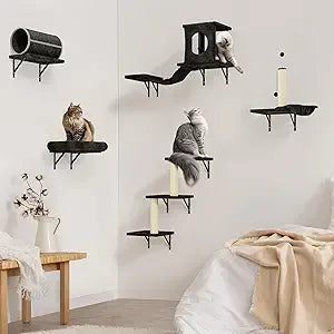 Zhiyong 7-in-1 Wall Mounted Cat Climber Set For Indoor Cats