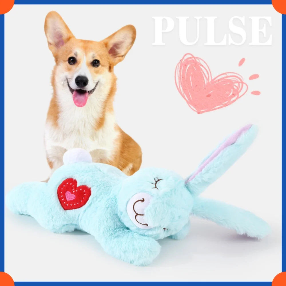 Fuled Christmas Puppy Heartbeat Plush Toys For Dog Training
