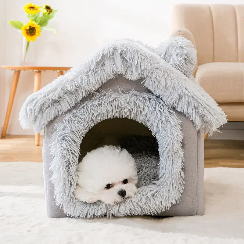 Dog Kennel Indoor Soft Bed Cave For Small Dogs Portable