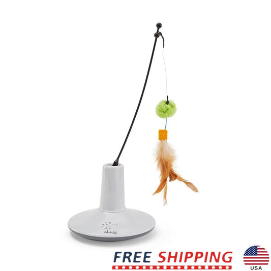 Interactive Motion Cat Toy Rechargeable Feathers Prey Mimic