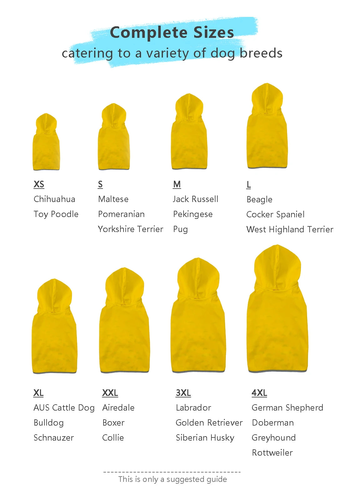 PETS TALE All Weather Dog Raincoat Waterproof Durable Coat