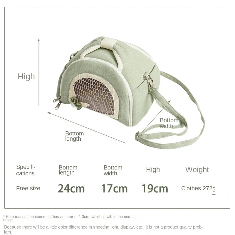 Pet Travel Pet Backpack with Warm and Breathable Anti Loss Backpack Parrot Guinea Pig Nest Pet Supplies Guinea Pig  Bunny Cage