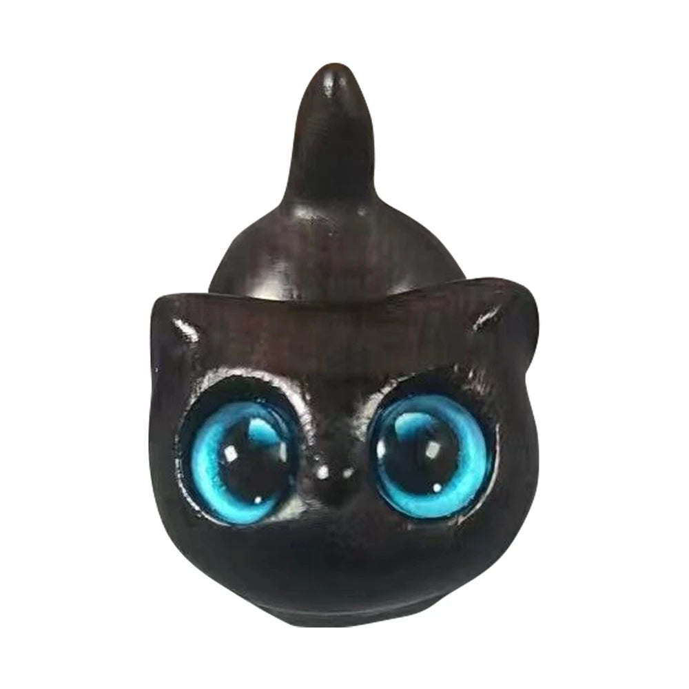Handmade Wooden Cat Decoration Mini Animal Tiger Kitten Statue Car Statue Desktop Decoration Cute Kitten Ornament