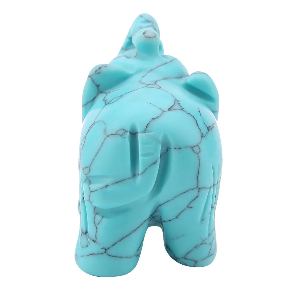 Natural Stone Elephant Figurine For Elegant Home Decor