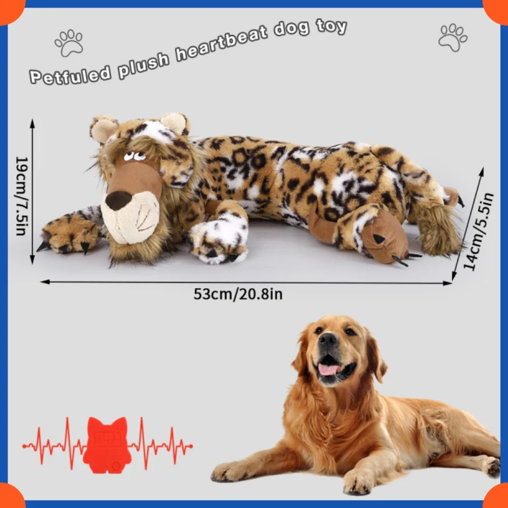 Fuled Christmas Puppy Heartbeat Plush Toys For Dog Training