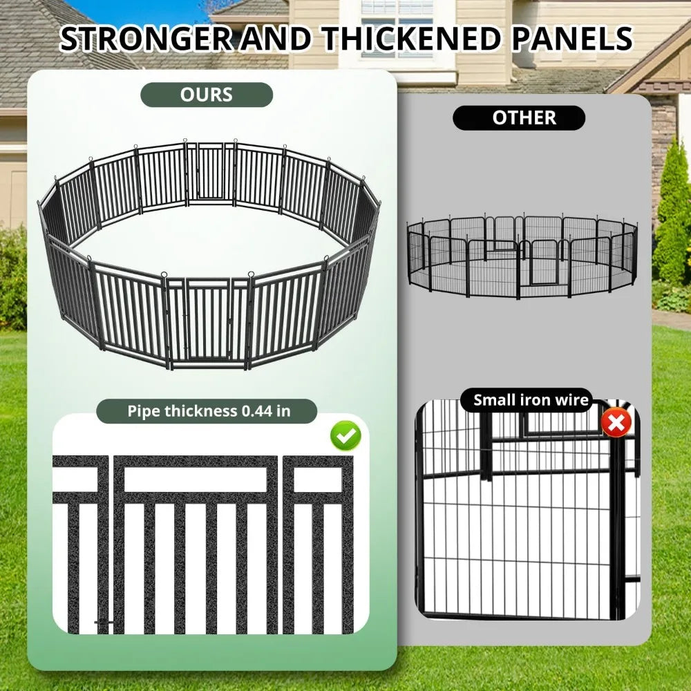 Hign-concerned Outdoor Dog Fence Metal Yard Enclosure