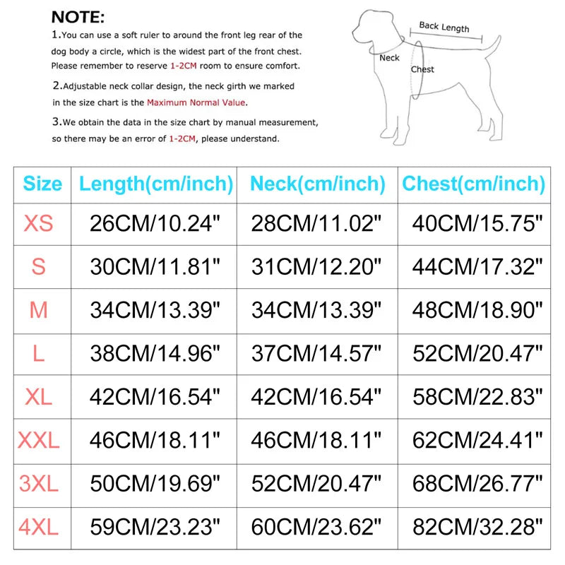 Winter Warm Dog Jacket Waterproof Pet Coat Fleece Harness Vest for Small and Large Dogs