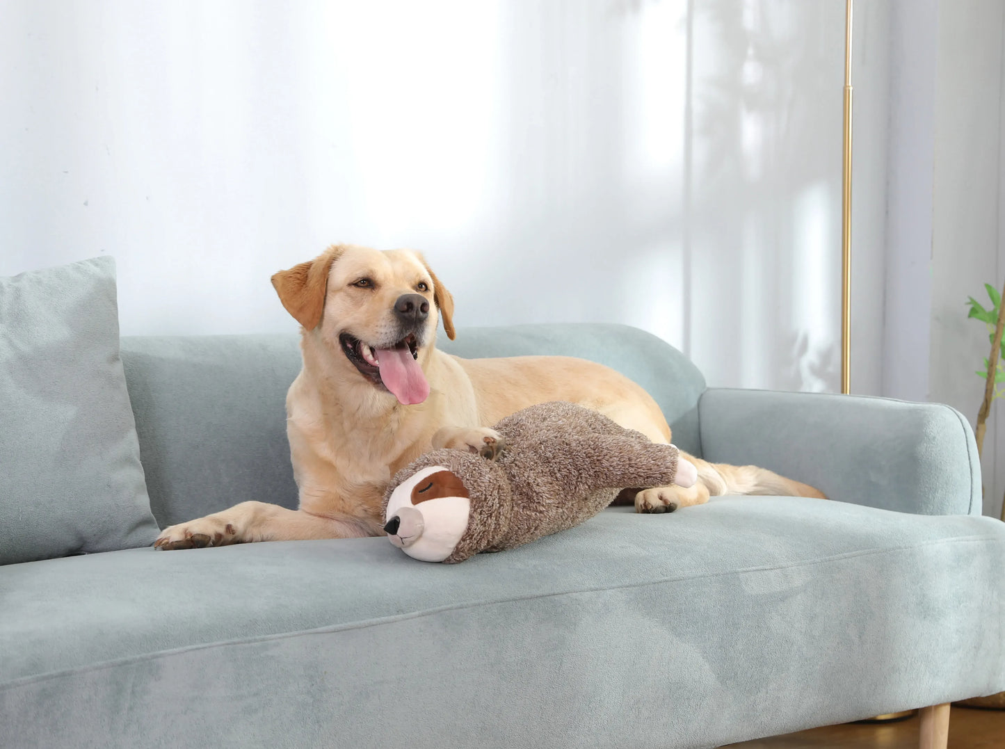FULED Forest Sloth Puppy Heartbeat Dog Toy For Stress Relief