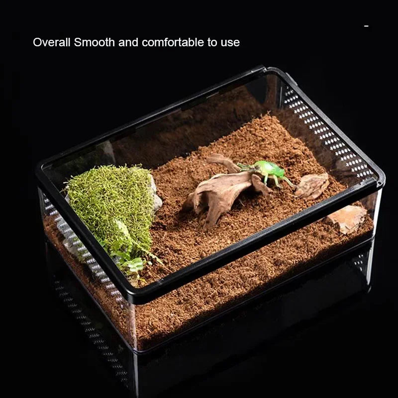 Choice Transparent Reptile Breeding Box For Lizards Insects Beetles Pet Habitat Acrylic