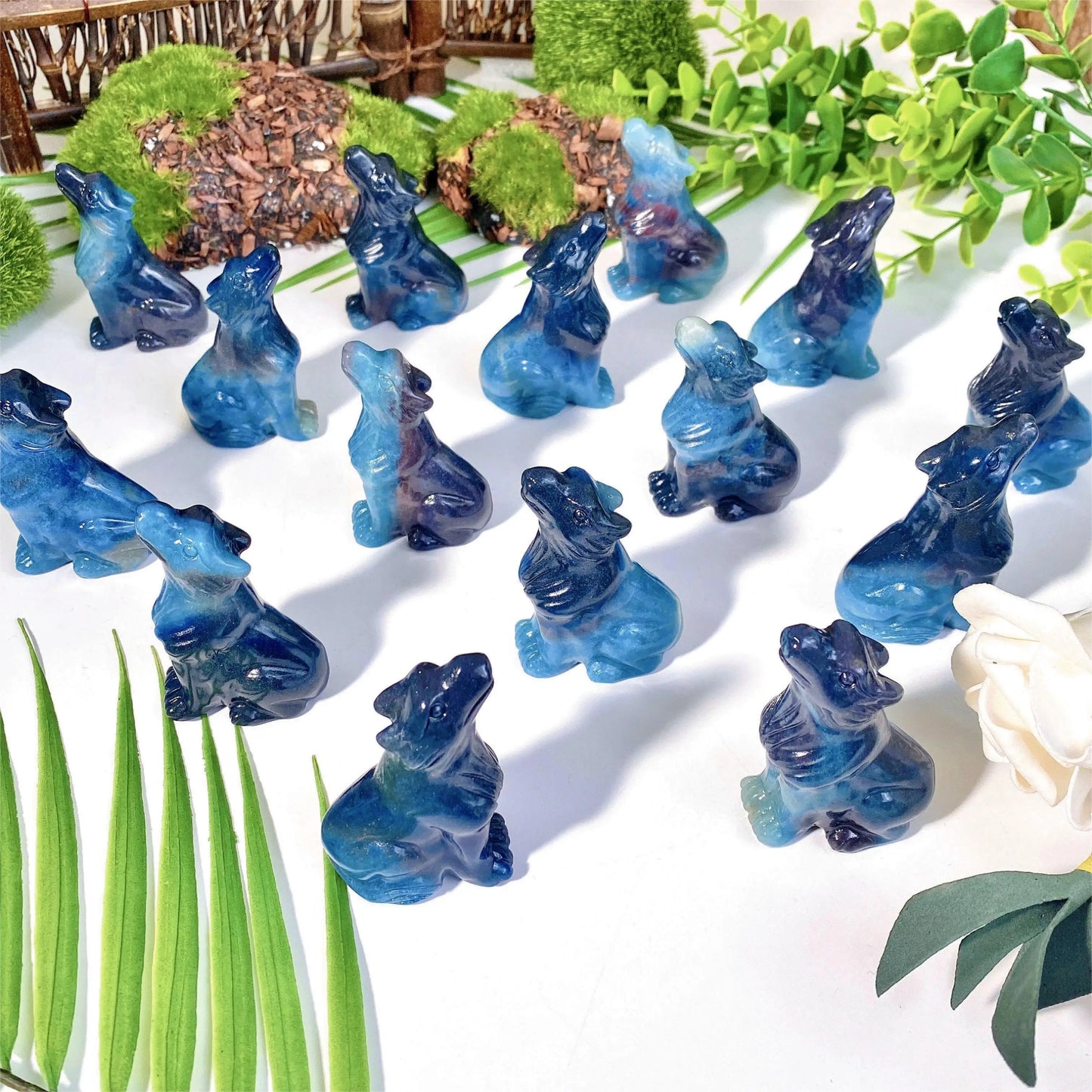 1PC High Quality Trolleite Wolf Natural Crystal Carving,Birthday gift,Women gift,Halloween Gift,Christmas Gift.