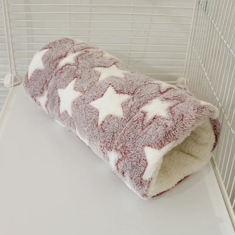 Small Pet Hamster Tunnel Hammock Plush Hanging Bed Hideout Sleeping Bag Cozy Soft Design Privacy Nest