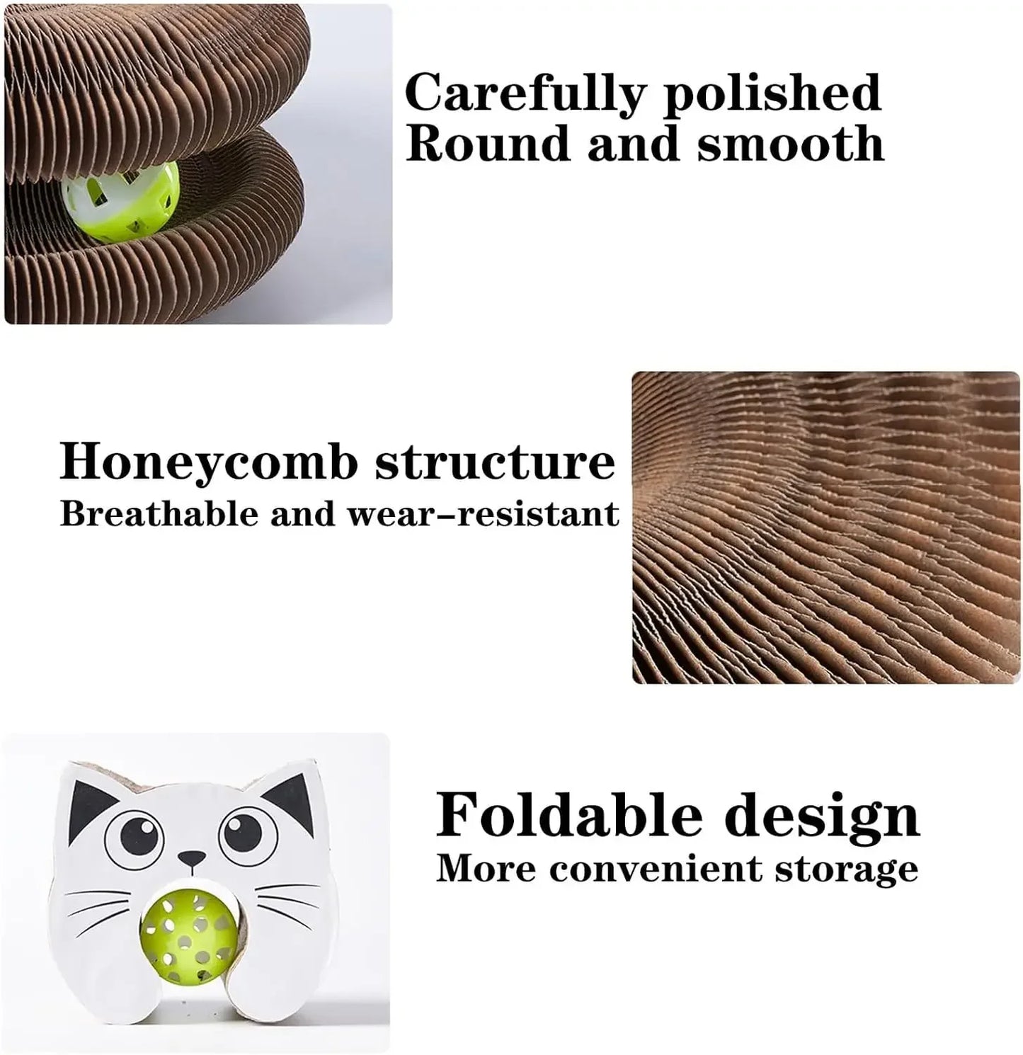 Kitty Kurlz Cat Toy, Marlene Kitty Kurlz, Kitty Curls Cat Toy, Magic Organ Cat Scratching Board Toy, Interactive Cat Ball Toy