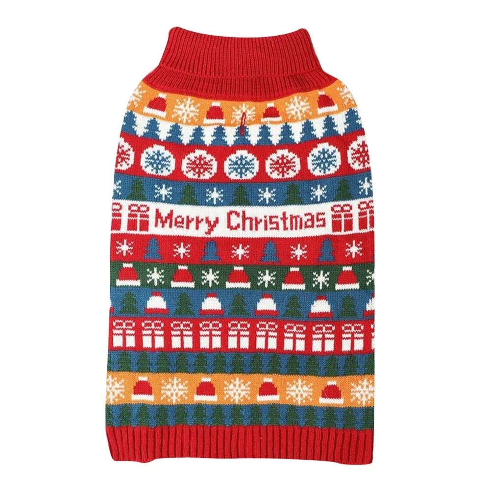 Puppy Christmas Sweater For Small Dogs Warm Knitwear