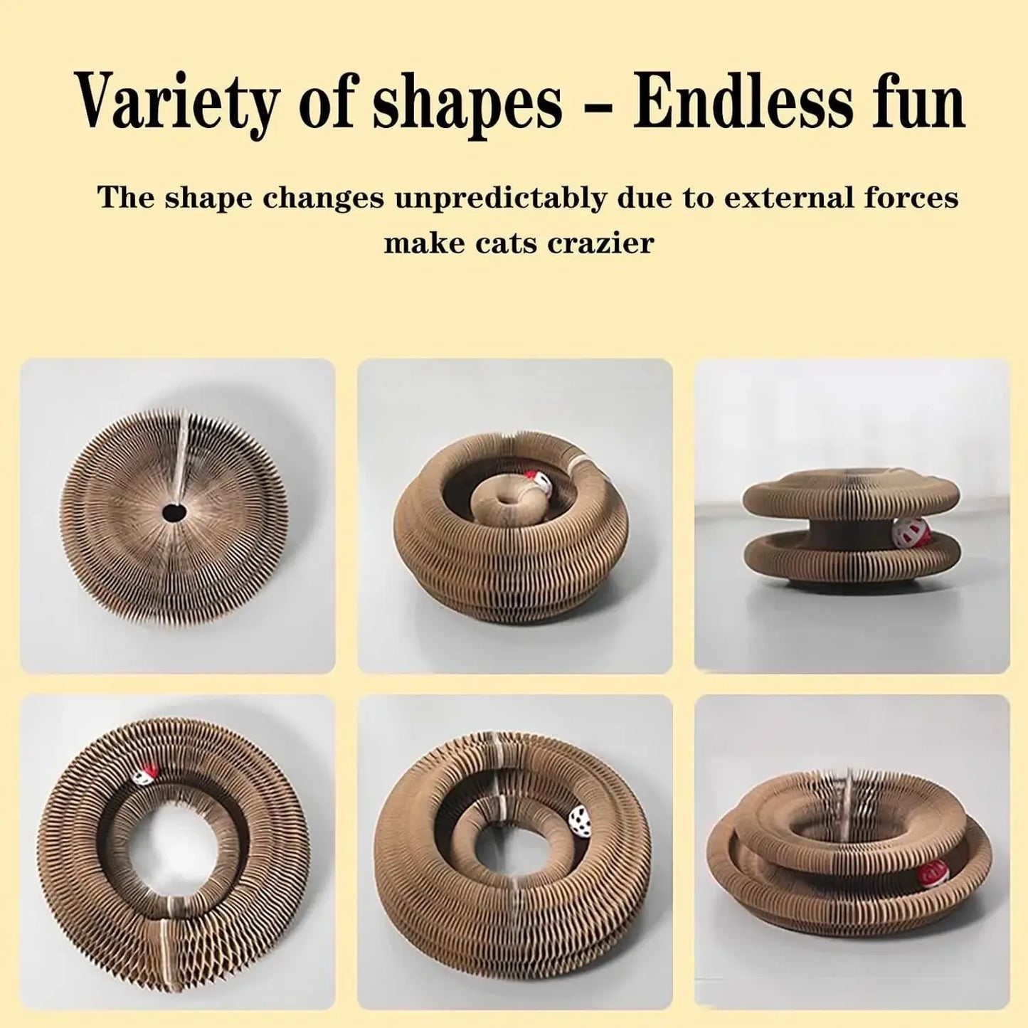 Kitty Kurlz Cat Toy, Marlene Kitty Kurlz, Kitty Curls Cat Toy, Magic Organ Cat Scratching Board Toy, Interactive Cat Ball Toy