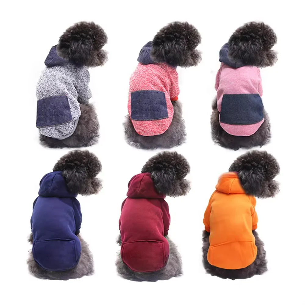 Dog Cat Hoodie Winter Coat With Pocket