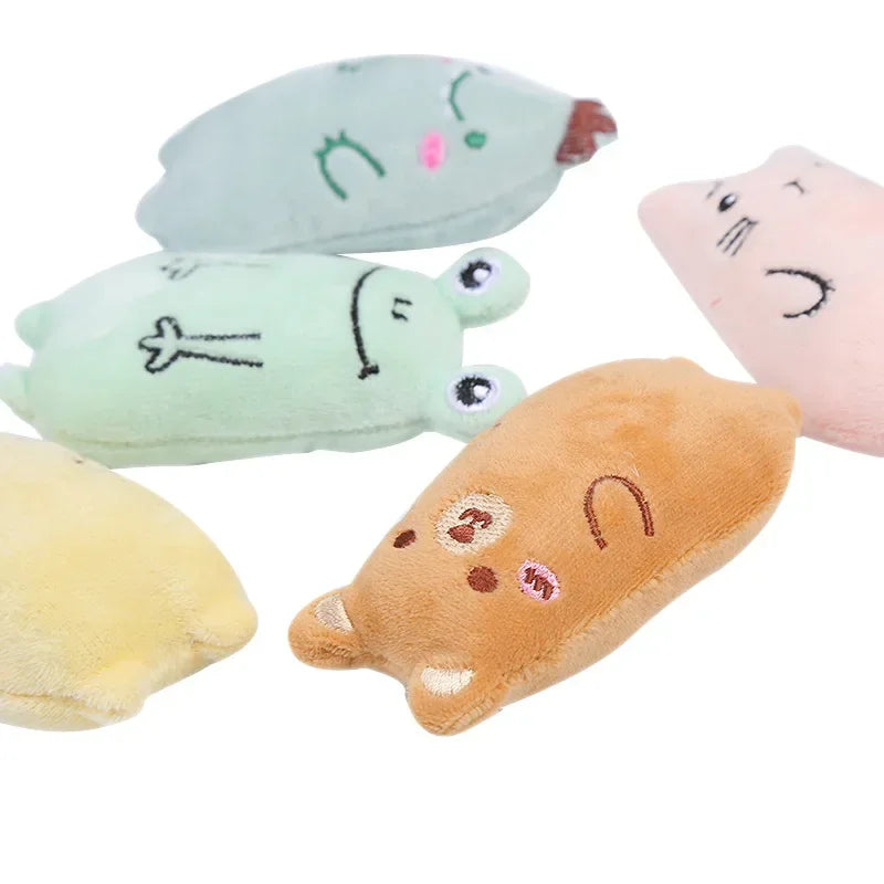 1 Piece Catnip Plush Cat Toy Oval Plush Puppet Toy Cat Throwing Toy Pet Cat Accessories