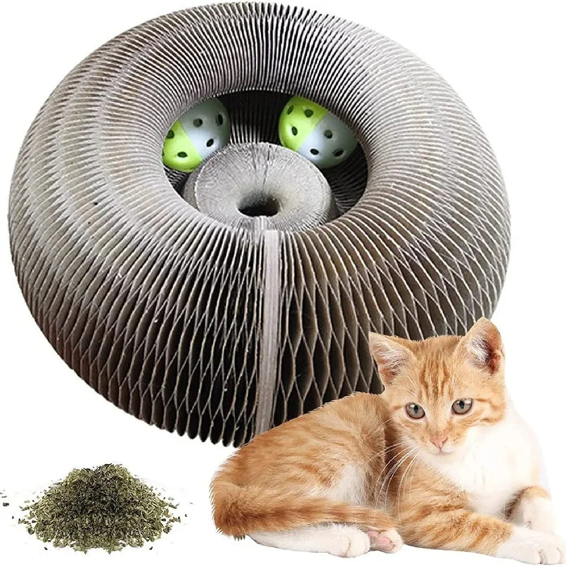 Foldable Cat Scratching Board Toy For Kittens Durable Recyclable Cardboard