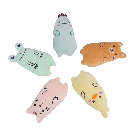1 Piece Catnip Plush Cat Toy Oval Plush Puppet Toy Cat Throwing Toy Pet Cat Accessories