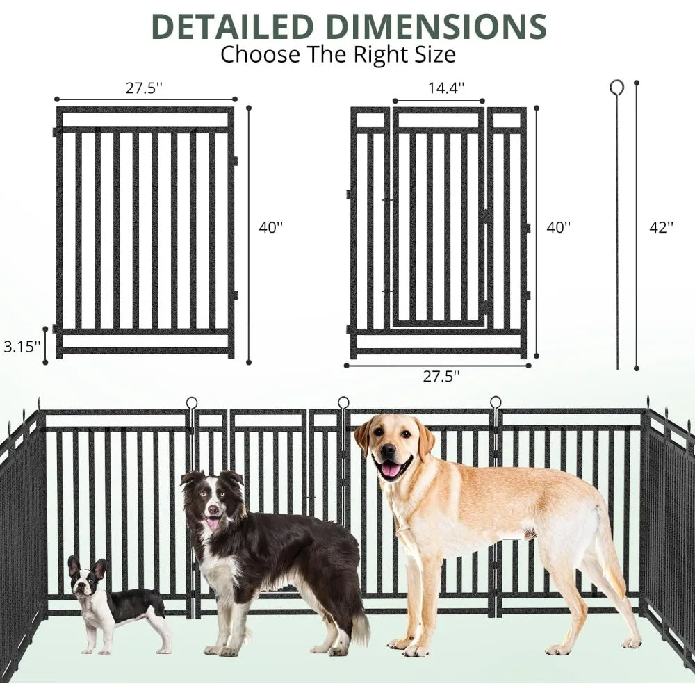 Hign-concerned Outdoor Dog Fence Metal Yard Enclosure