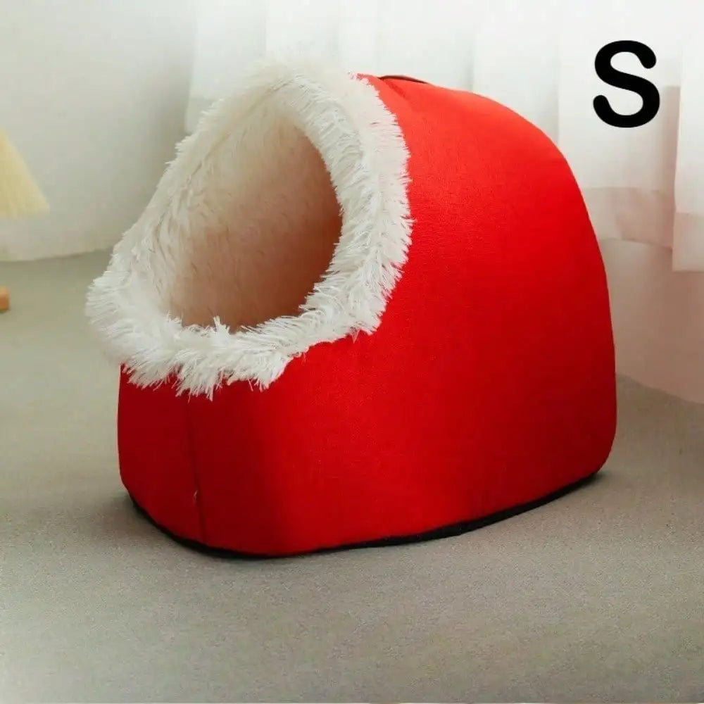 NONECN Cozy Cat Bed Enclosed Plush House With Removable Cover