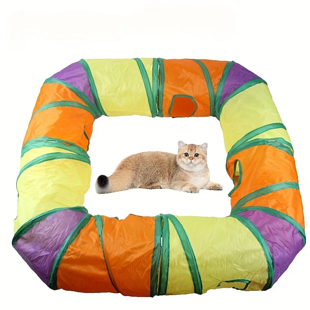 Large Size Cat Tunnels Four Pack Durable Suede For Cats