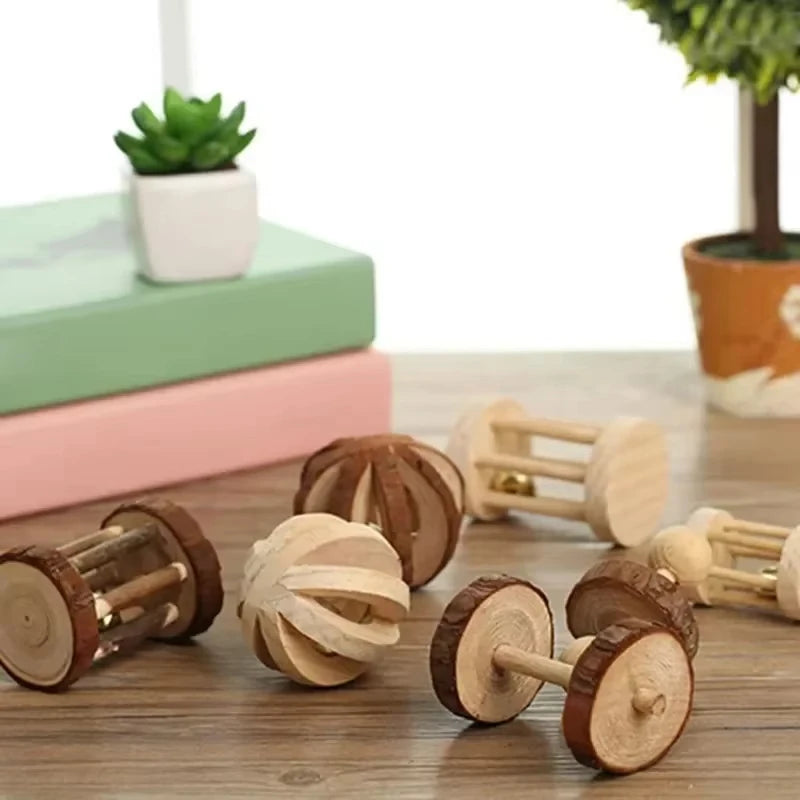 Natural Wood Chew Toys For Small Pets Rabbits Hamsters Rats