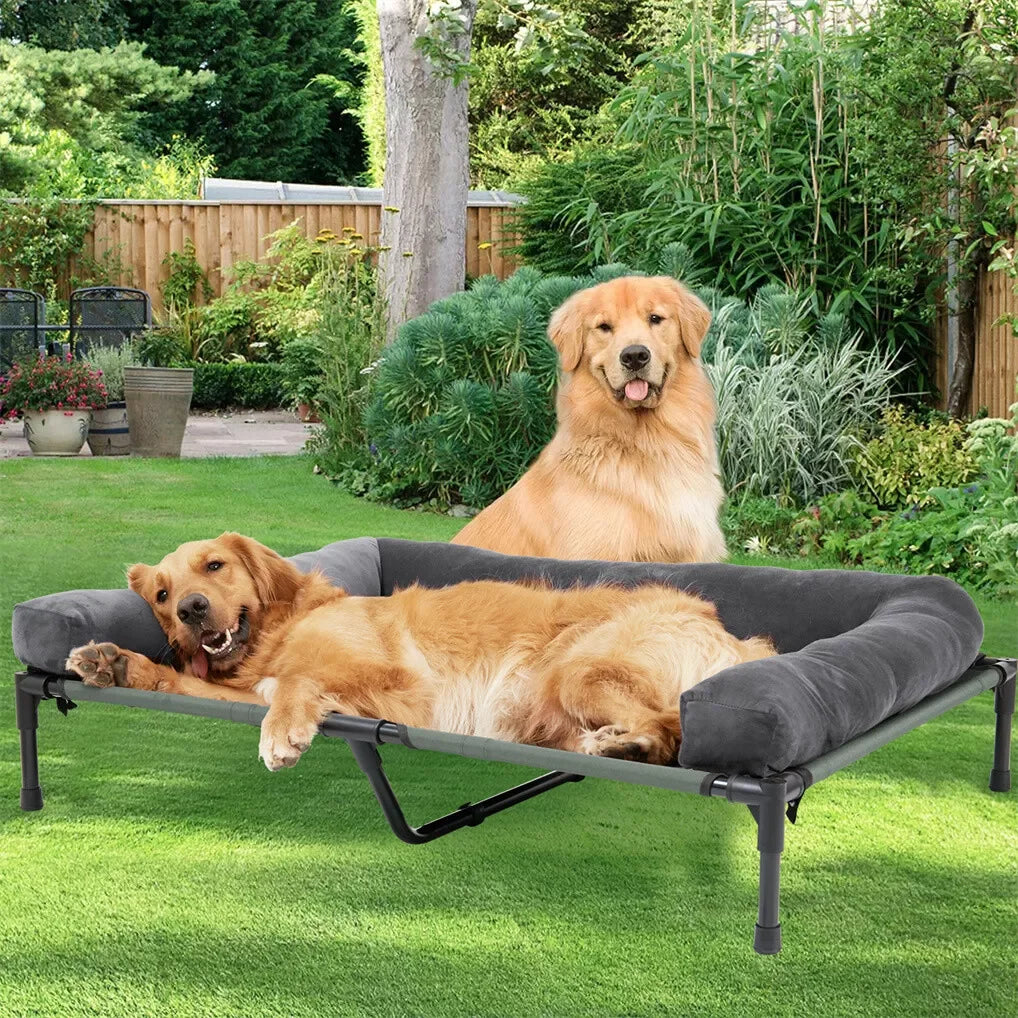 BINGOPAW Outdoor Elevated Dog Bed Cooling Lounger Mesh