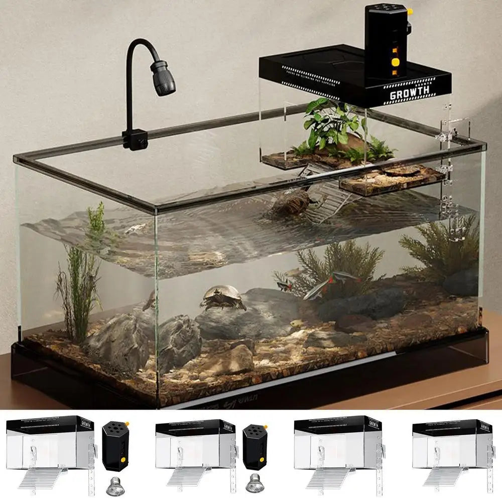 Turtle Basking Dock With Lid Hanging Habitat Cage Enclosure