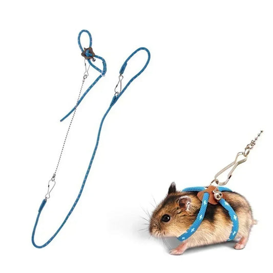 New Adjustable Soft Strap Leash for Small Pets Birds Parrots Mice Hamsters Ferrets Rats and Pigs
