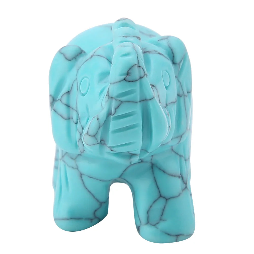 Natural Stone Elephant Figurine For Elegant Home Decor