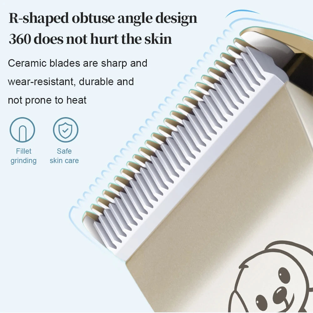 Professional Cat Dog Hair Clipper Grooming Kit Rechargeable Pet Hair Trimmer Shaver Set Animals Hair Cutting Machine Low-Noise