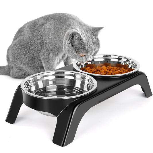 Choice Elevated Stainless Steel Raised Cat Bowls ABS Stand