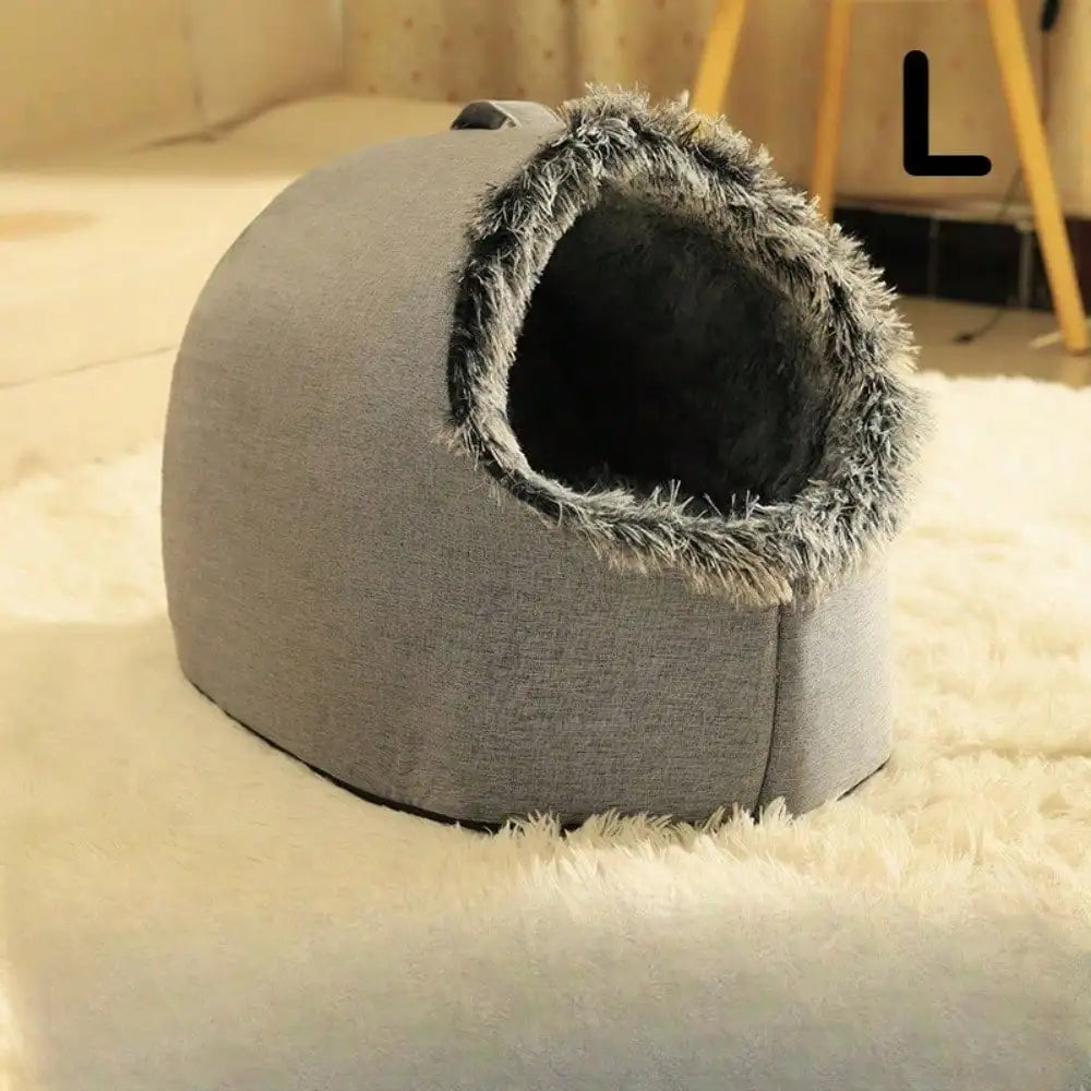 NONECN Cozy Cat Bed Enclosed Plush House With Removable Cover