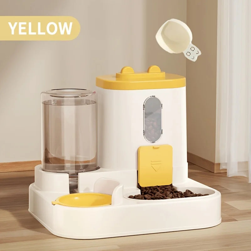2In1 Cat Food and Water Dispenser Integrated Auto Feeder