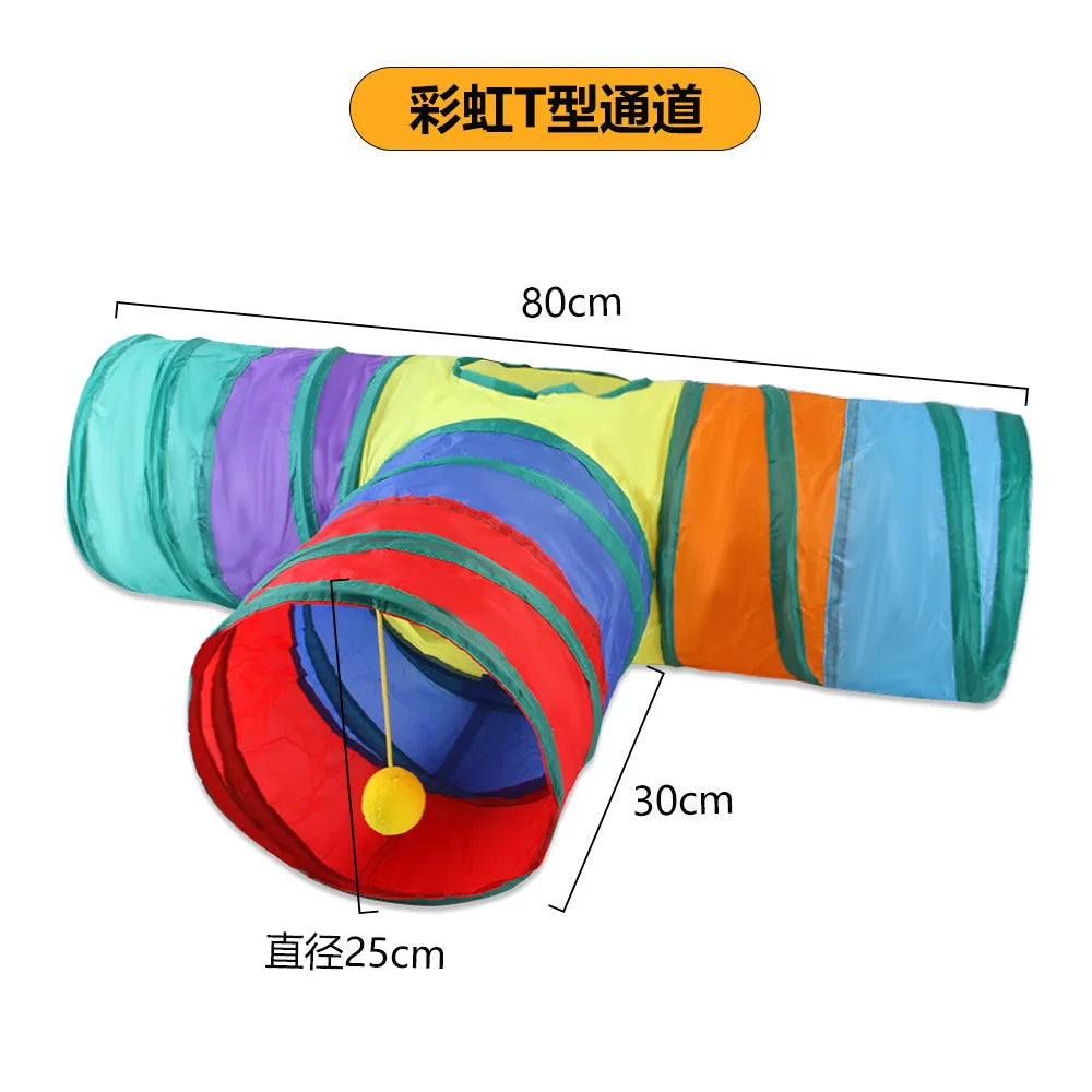 Cat Tunnel Tube Foldable Cat Toys For Interactive Fun