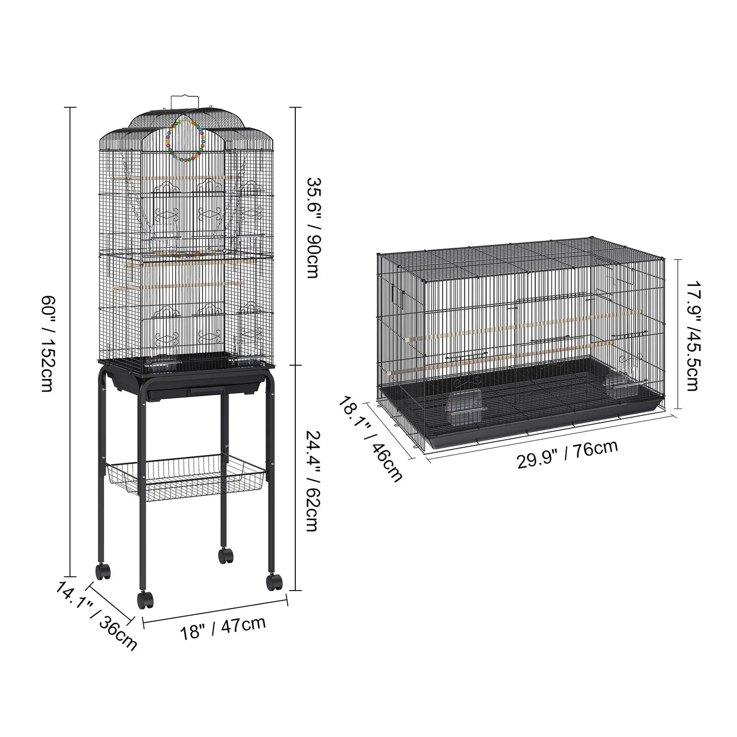 Guangdong Flight Bird Cage Iron Large Parakeet Cage For Cockatiels