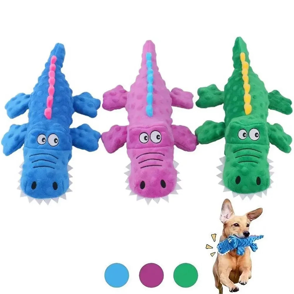Choice Plush Crocodile Dog Toy Interactive Chew With Sound