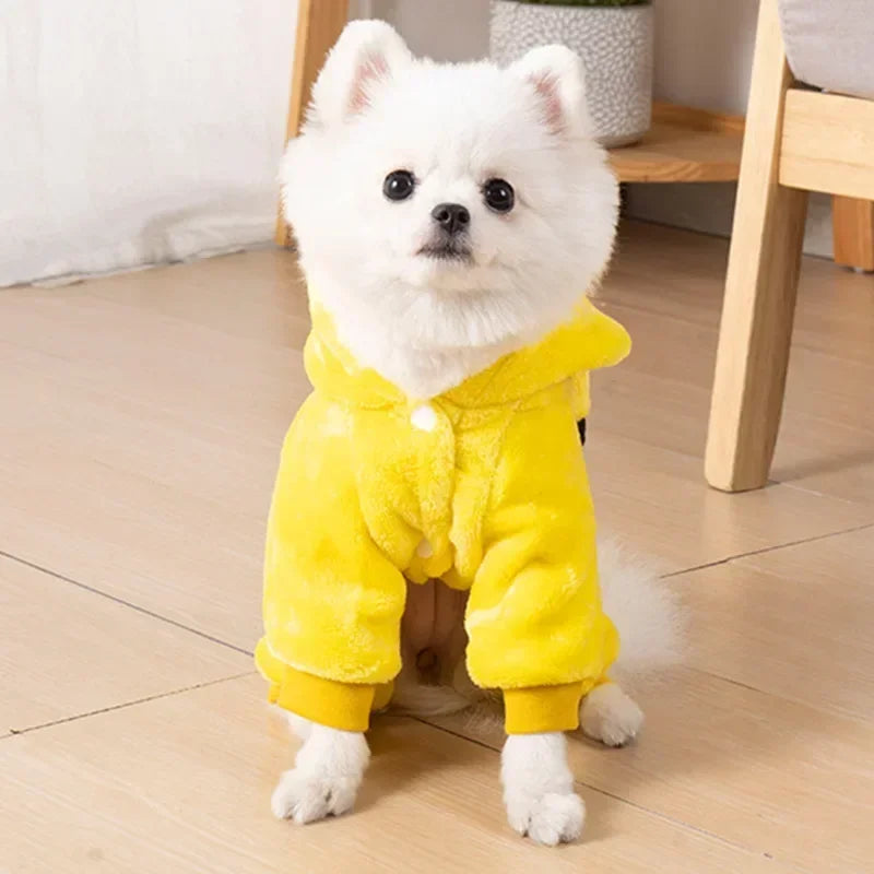 Thickened Fleece Pet Dog Clothes Jumpsuits For Small Dogs