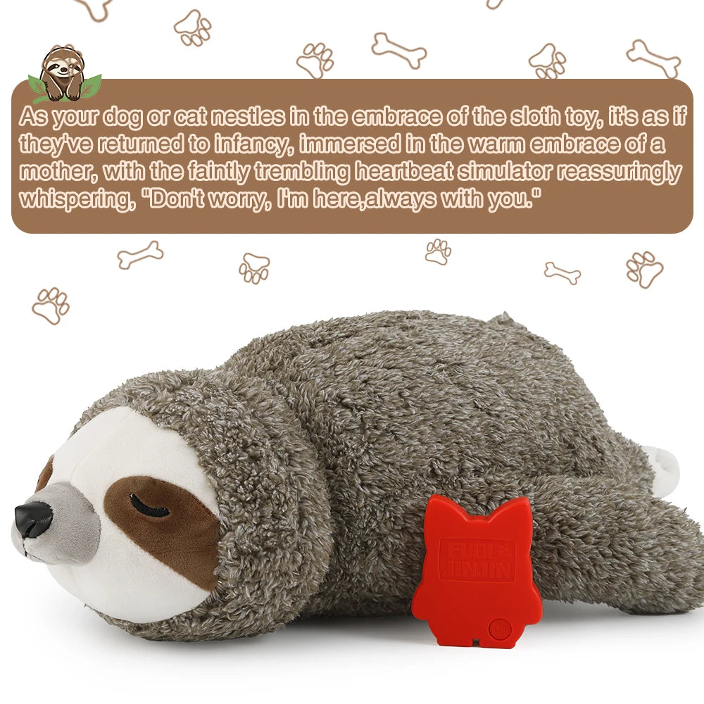 FULED Forest Sloth Puppy Heartbeat Dog Toy For Stress Relief