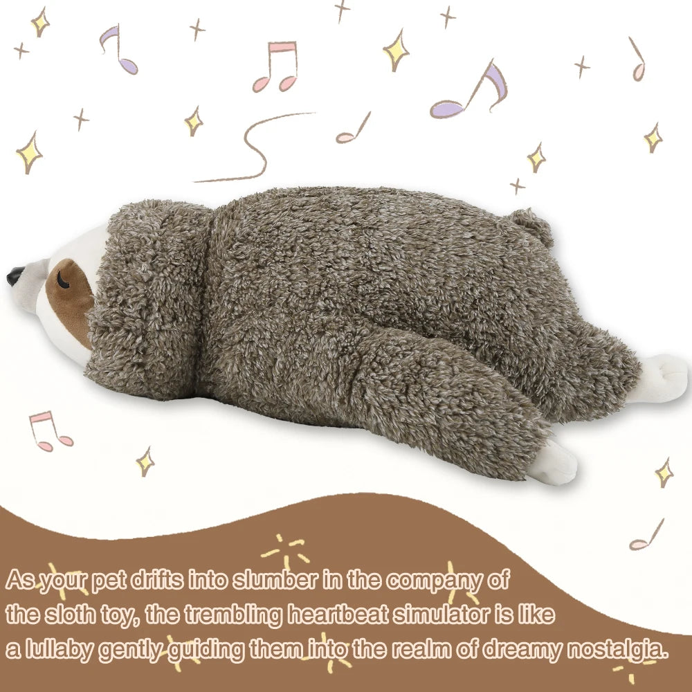 FULED Forest Sloth Puppy Heartbeat Dog Toy For Stress Relief
