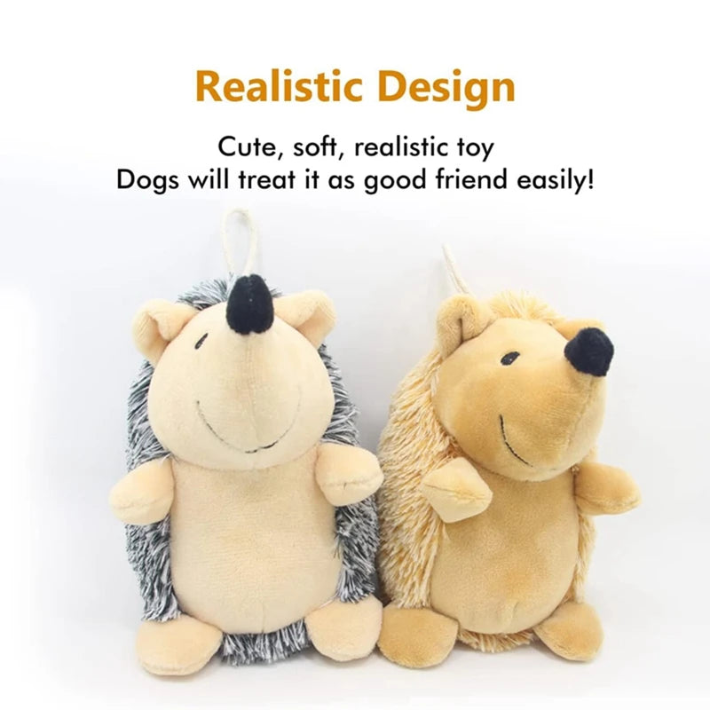 Squeaky Hedgehog Plush Dog Chew Toy For Small Medium Large